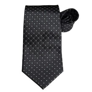 Flawless Ermenegildo Zegna Woven NeckTie 100% Silk Branded Micro Polka Dots